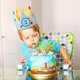 thumbnail image 3 of Corona de lentejuelas con purpurina para mascotas y bebés, sombrero de fiesta de cumpleaños, corona de tiara con flores para accesorios fotográficos, 3 of 8