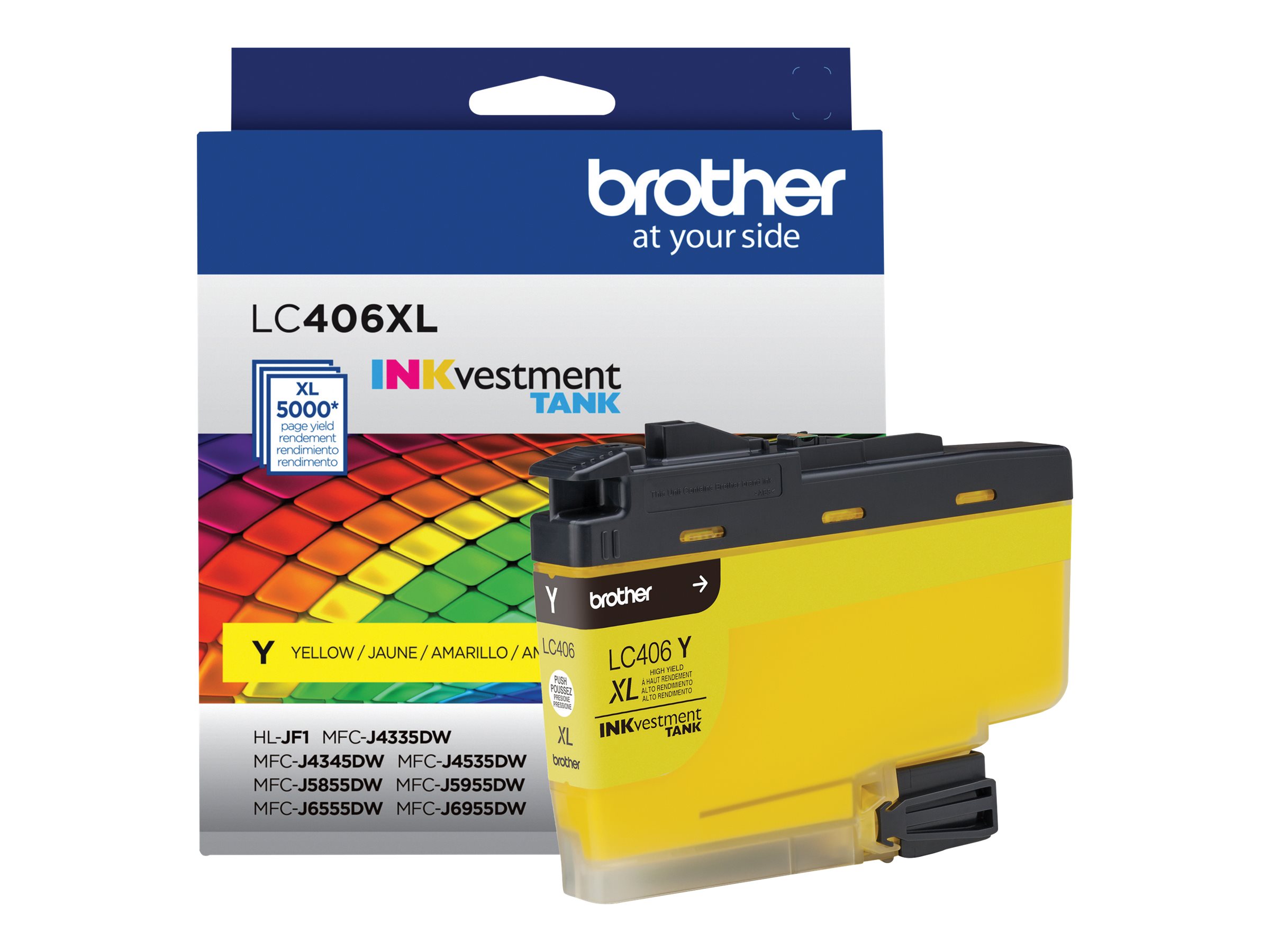 Brother LC406XLY High Yield yellow original ink cartridge for