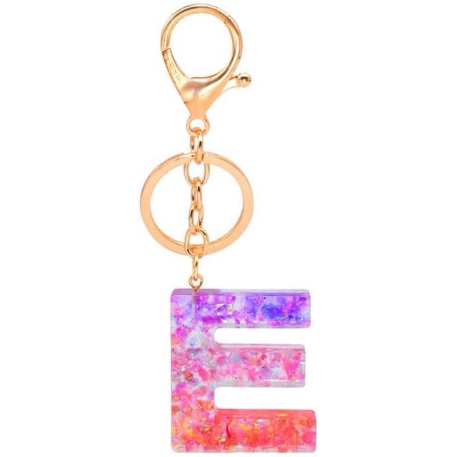 Letter Keychain,26 Letters A-Z Decorative Letter Keychain,Name Keychain for Women Girls Men Teenager Gift
