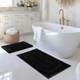 thumbnail image 5 of GRANNY SAYS Bathroom Rugs Sets, Soft Absorbent Bath Mats, Non Slip Washable Bath Rugs, 2-Set, Black, 5 of 10