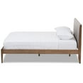thumbnail image 3 of Baxton Studio Ember Queen Platform Bed in Light Gray and Walnut Brown, 3 of 8