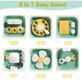 thumbnail image 2 of Facvoer Montessori Sensory Toys Board for 1-3 Year Olds, Baby Busy Board for Fine Motor Skills, Educational Travel Kids Toys for 1 2 3 Years Old, Christmas Birthday Gift for Boys & Girls, Green, 2 of 7