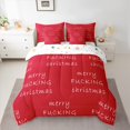 thumbnail image 2 of Castle Fairy Teens Merry Christmas 7 Pieces Bedding Comforter Set,Red White Full Bedding Set Lightweight,Happy New Year Fitted Sheet Flat Sheet,Lightweight Room Decor, 2 of 8