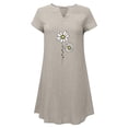 thumbnail image 3 of Sexy Vestidos Cortos de Verano para las Mujeres 2025 Moda Suelta de Ocio Vestido de Manga Corta con Cuello en V, Vestido Casual de Rodilla, 3 of 8