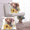 thumbnail image 6 of Iauyy Spring Couch Pillowcases 20x20 (Set of 2) Cotton fleece Pillow Covers for Bed Sofa Living Room, Baby Sausage Dog, 6 of 6