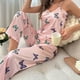 thumbnail image 1 of Pijama de mujer con tirantes, falda, pantalón, traje, ropa de casa estampada de moda, 1 of 4