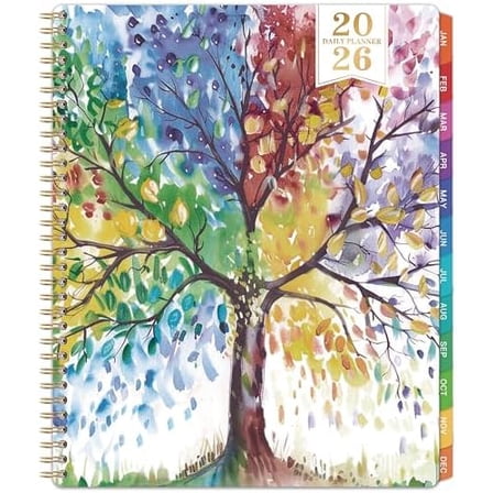 2026 Daily Planner - Appointment Book 2026, 9'' x 11'', Hourly Planner 2026, Jan.2026 - Dec.2026 with Coated Inner Tabs