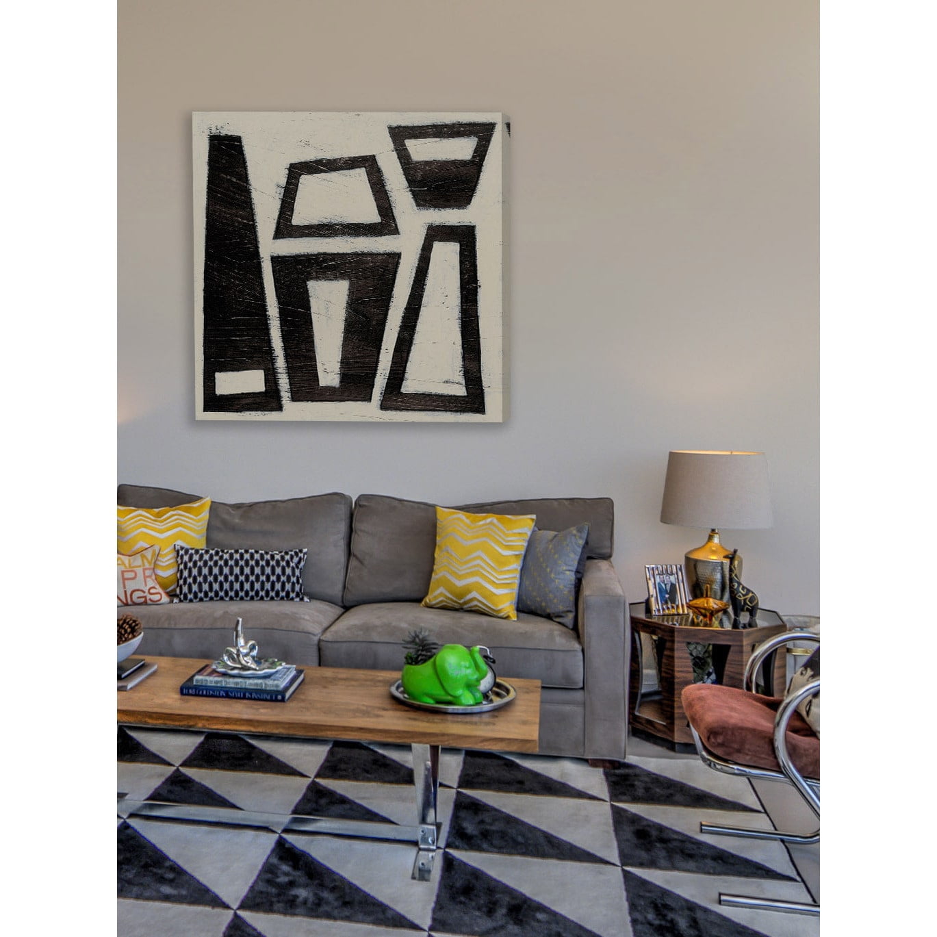 Marmont Hill "Hieroglyph VII" Painting Print on Wrapped Canvas