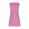 thumbnail image 6 of aidice House Dresses for Women Casual Scoop Neck Sleeveless Button Fitting Comfy Tunic Dresses Fashion, 6 of 7