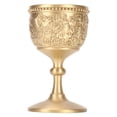 thumbnail image 2 of Cáliz De Latón Dorado Estilo Retro En Relieve, Copa De Proxeneta Lujosa Y Elegante De Latón Grueso Para Fiesta, Banquete Y Boda, 2 of 7