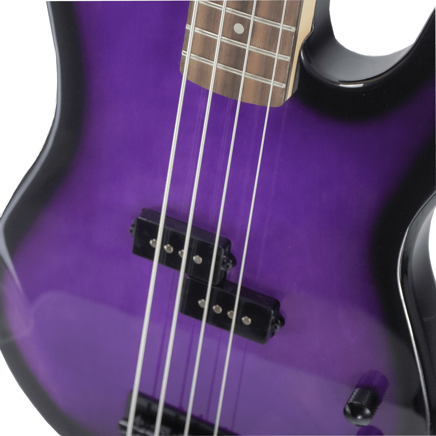 Sawtooth EP Series Electric Bass Guitar, Trans Purple
