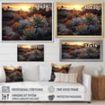 thumbnail image 4 of Designart "Sunset Glow Over Succulent Field III" Succulent Floater Framed Wall Decor, 4 of 5