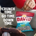 thumbnail image 2 of DAVID Jumbo Ranch Sunflower Seeds, 4-Pack (3.7 oz. Each) Bag, Roasted & Salted, Ranch Flavored Snack, Crunchy Keto Friendly Low Carb Snack for Sports, Travel, Camping, Movie Nights 14.8 oz. Total, 2 of 7