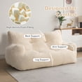 thumbnail image 3 of Pamapic Large Cozy and 2 Seat Adult Bean Bag Chair, White, 3 of 8