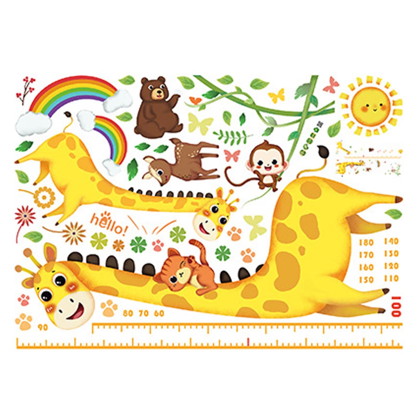Baby Growth Chart Sticker, Animal Wallpaper Stickers Measuring Rulers for  Boys Girls Room Decoration, Baby Height Measure Giraffe Sticker Decal,  Decorating DIY Cartoon Wall Paper for Home Kids Rooms: Buy Online at