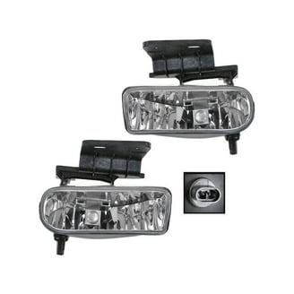 Front Fog Light Outer Bezel Cover Black Set For GMC Sierra