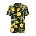 thumbnail image 3 of Haiem Hip Hop Hipster Baseball Jersey Button Down Shirts Sports Uniforms Men Women Jersey(Lemon Fruits Flowers Leaves,XX-Large), 3 of 9