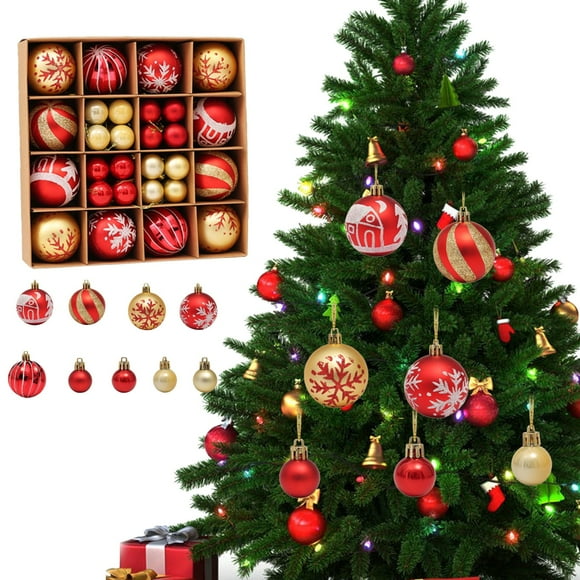 Hbdhejl 44 Pcs Christmas Coloured Drawing Or Pattern Christmas Ornament New Decoration Ornaments Christmas Tree Ornament Gift Ornament