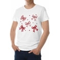 thumbnail image 1 of Camisetas para hombre, camiseta romántica de algodón con cuello redondo y lazo de corazón, manga corta para hombre, San Valentín, corazones con lazo, 1 of 8