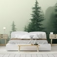 thumbnail image 3 of Idea4wall 5pcs Green Pine Trees Nursery Decor Stick Wallpaper Removable Wall Murals Large Wall Stickers for Home Decoration, 132"x120", 3 of 5