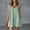 Mint Green, variant on Women's 2026 Summer Spaghetti Strap Scoop Neck Mini Sundress, Front Button Down Empire Waist Loose Sleeveless Short Casual Dress with Pockets for Vacation Beach Daily Wear