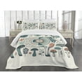 thumbnail image 3 of Ambesonne Rustic Quilted Bedspread Set 3 Pcs, Traditional Southwestern, Queen Size, Paprika Petrol Blue, 3 of 5