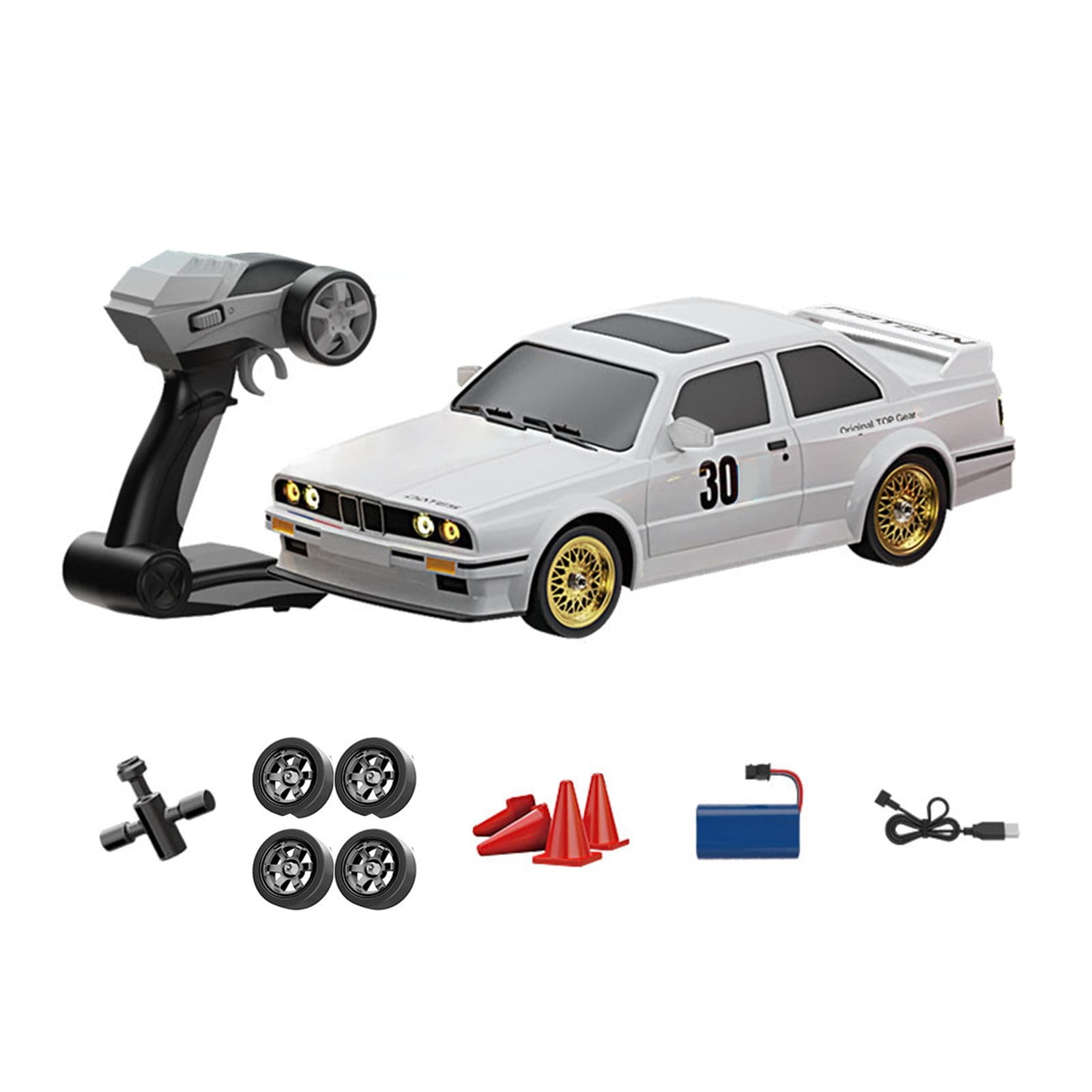 1/16 2.4GHz Remote Control 4WD Drift Car 30km/h with Lights