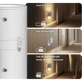 thumbnail image 4 of Motion Sensor Night Light,Motion Activated Plug in Night Lights, 0-100LM Dimmable Soft White 3000K, Motion Sensor Light Indoor for Bathroom Hallway Bedroom Stairway Kid Elderly Pet, 4 of 4