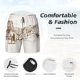 thumbnail image 5 of Haiem Western Desert Cowboys Mens Swim Trunks with Compression Liner 2 in 1 Swimming Shorts Stretch Swimwear Quick Dry,Board Shorts-XX-Large, 5 of 9