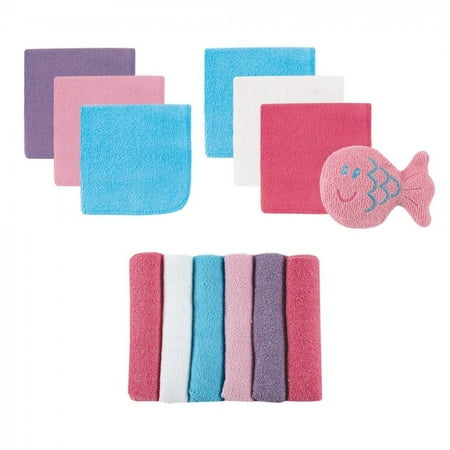 UPC: 0660168159103 | Luvable Friends Baby Girl Cotton Rich Washcloths Pink Solid One Size