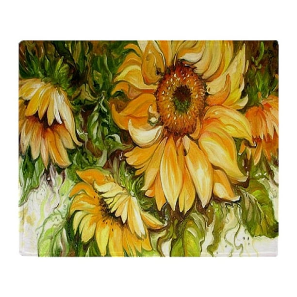 CafePress Pretty Sunflowers Soft Fleece Throw Blanket, 50"x60