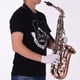thumbnail image 5 of Saxofón Bronce rojo de alto grado Doblado Eb Alto Saxofón E-flat Sax Patrón tallado Instrumento de viento de madera con estuche de transporte Guantes Paño de limpieza Cepillo Correas para saxofón Caña Maboto Saxofón, 5 of 6