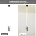 thumbnail image 4 of Hassch Farmhouse Pendant Light, Metal Hanging Light Fixture with Wooden Grain Finish, 39 Inch Adjustable Pipes for Flat Ceiling, Kitchen Island, Bedroom, Dining Hall, E26 Base (1 Pack), 4 of 10