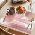 thumbnail image 3 of Pink Abstract Art Placemats Set of 12 Contemporary Luxury Color Block Place Mats Indoor Wipeable Table Mats Washable Cloth Dining Table Placemats for Kitchen Holiday Party Home Decor 13x19 Inch, 3 of 9