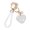 White, variant on Rhinestones Heart Key Charm Keyring Handmade Crystal Keychain Bag Pendant Multipurpose Wallet Accessory for Daily Use