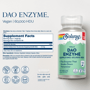 Solaray Vegan Dao Enzyme, 60,000 HDU, 90 VegCaps
