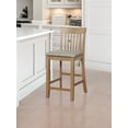 thumbnail image 4 of Linon Torino 25" Counter Stool, Graywash Finish with Dove Gray Faux Leather, 4 of 5