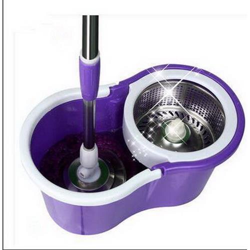 360˚C Easy Spin Mop and Twist Stainless Steel Spinning Dry Bucket with