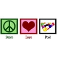 thumbnail image 3 of CafePress - Peace Love Pool Women's Light Pajamas - Women's Short Sleeve Print T-Shirt and Pants Light Cotton Pajama Set, 3 of 7