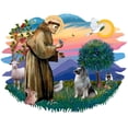 thumbnail image 2 of CafePress - The Saint / Keeshond (#2) -  Round Wood Ornament 4", 2 of 2