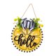thumbnail image 2 of Flores artificiales, corona de , lazo para puerta delantera, señal de bienvenida decorativa, corona Floral para pared, oficina, jardín, chimenea, 2 of 9