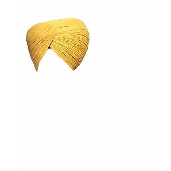 Sikh Cotton Turban For Men | Flax Color | 5Mts Punjabi Pagri (Unstitched Rubia Voile) By Indian Collectible