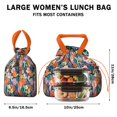 thumbnail image 5 of Pioneer Flower Floral Print Pattern Drawstring Lunch Bag Women - Drawstring Lunch Bag Insulated for Work Office - Stain-Resistant Large Lunchbags for Women with Multi-Pockets, 5 of 6
