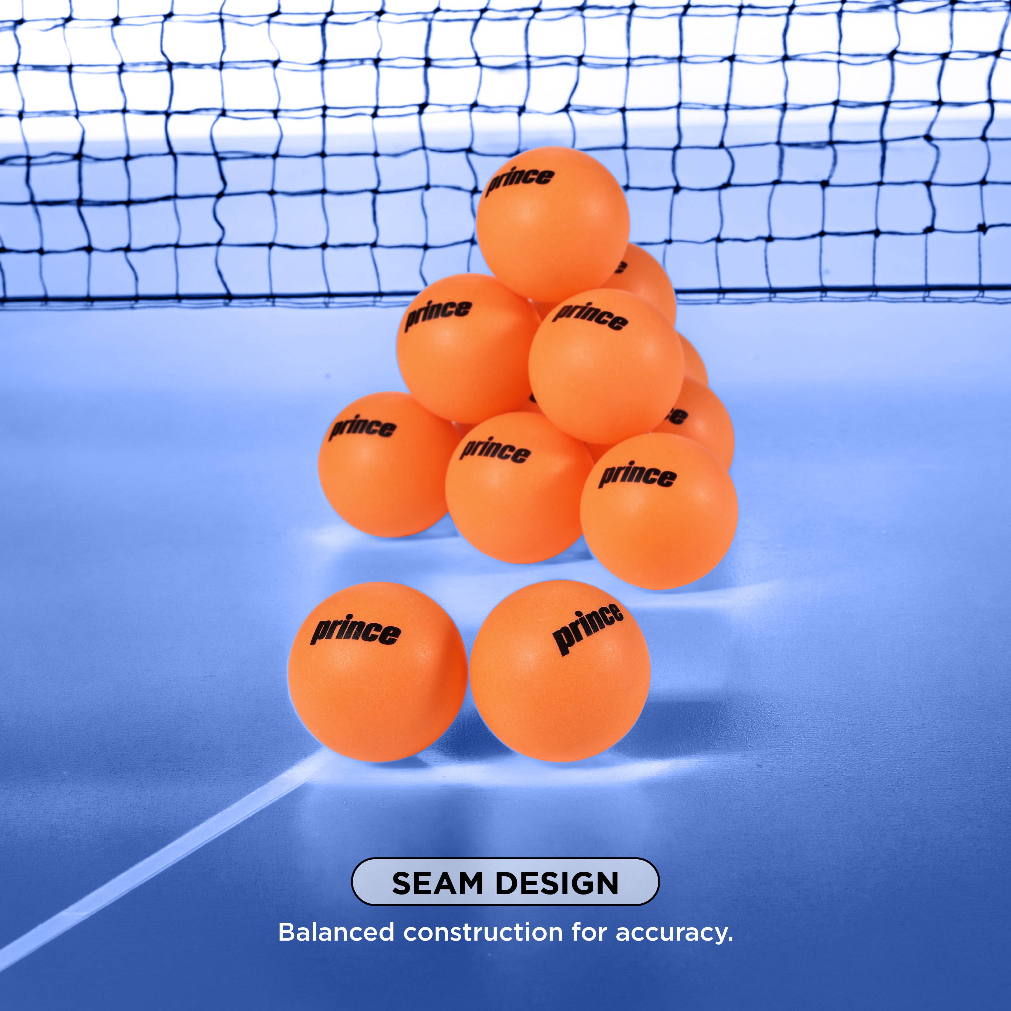 Prince Ping Pong Balls 12 Pack, Orange Table Tennis Balls, Durable Practice Balls for Training, Recreational Play, Indoor Games, Clubs & Game Rooms