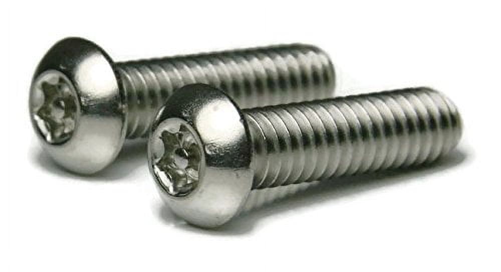 25-Pack 1/4-20 X 3" Button Head Torx Security Screws - Stainless Steel Tamper Resistant W/ Bit
