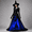 Blue, variant on Sorvello Women's Halloween Gothic Dress Treehouse Thorn Pattern Lace Chiffon Long Sleeve Round Neck Maxi Dress Party Witch Cosplay Costume Evening Gown for Women Blue L