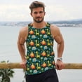 thumbnail image 6 of Lsque Colorful Elephants Pattern Mens Tank Tops Muscle Athletic Quick Dry Sleeveless Workout Fitness T Shirts Beach Tank Top, Loose-fit Sleeveless Shirt for Men-X-Large, 6 of 7