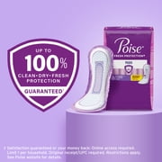 Poise Incontinence Pads for Women, 6 Drop Ultimate Absorbency, Regular Length, 52 Count