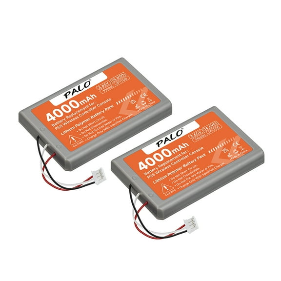 Palogreen 2 Pack PS5 Battery 4000mAh LIP1708 Battery Replacement for Play Station 5 Dual Sense CFI-ZCT1B CFI-ZCT1W CFI-ZCT1U 3.65V