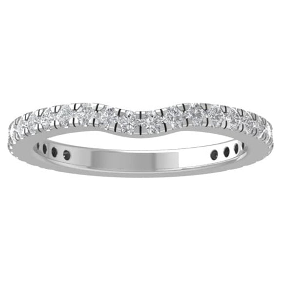 ARAIYA FINE JEWELRY Sterling Silver Round Lab Grown Diamond Eternity Band Ring (3/8 cttw, VS Clarity, D-E Color) Size 8